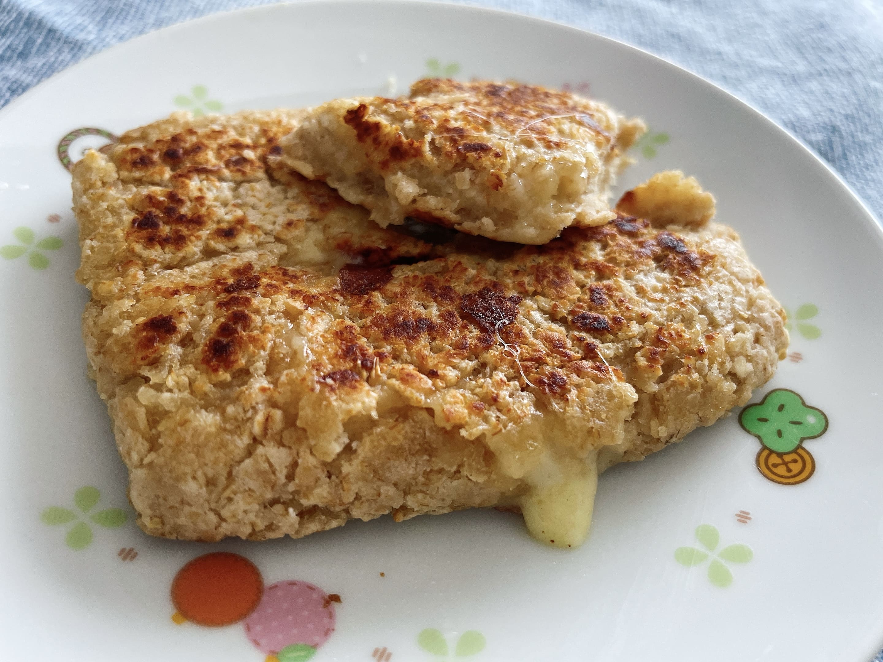 オートミールでチーズナン